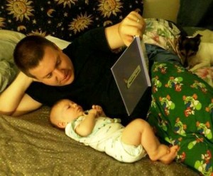 alex reads to grayson